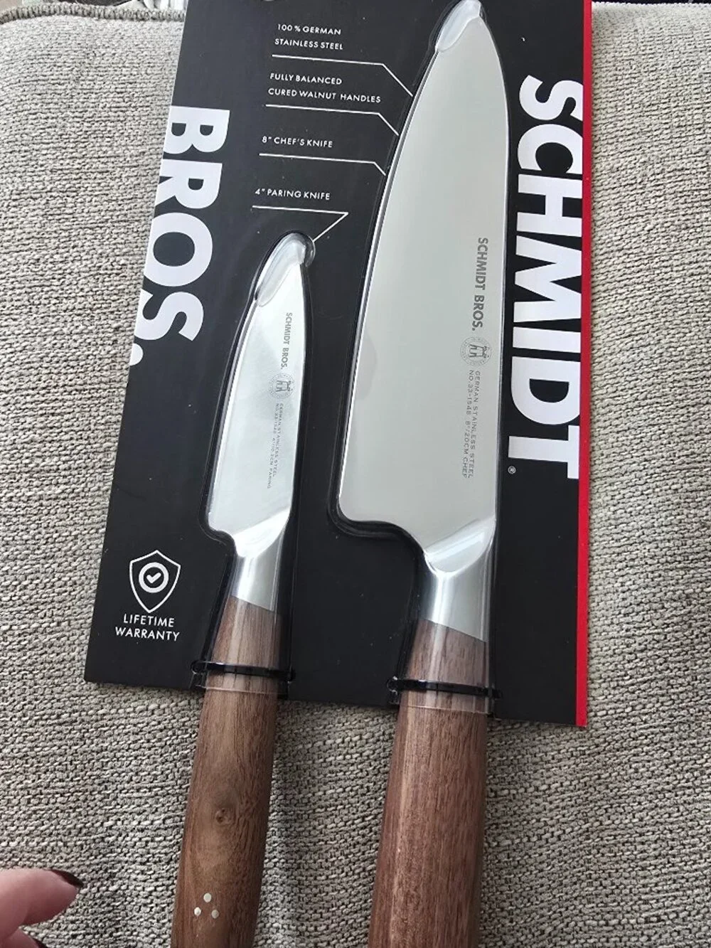 Schmidt Bros Cutlery 2pc Prep Knife Set Delta: Stainless Steel Blades New!